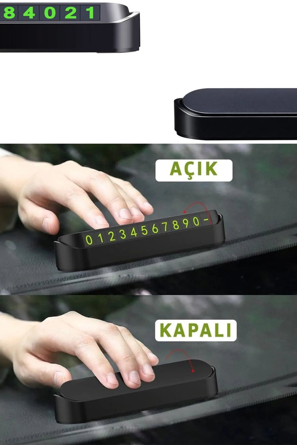 Fosforlu Otomobil Park Numaratörü Aç Kapa Numaratör
